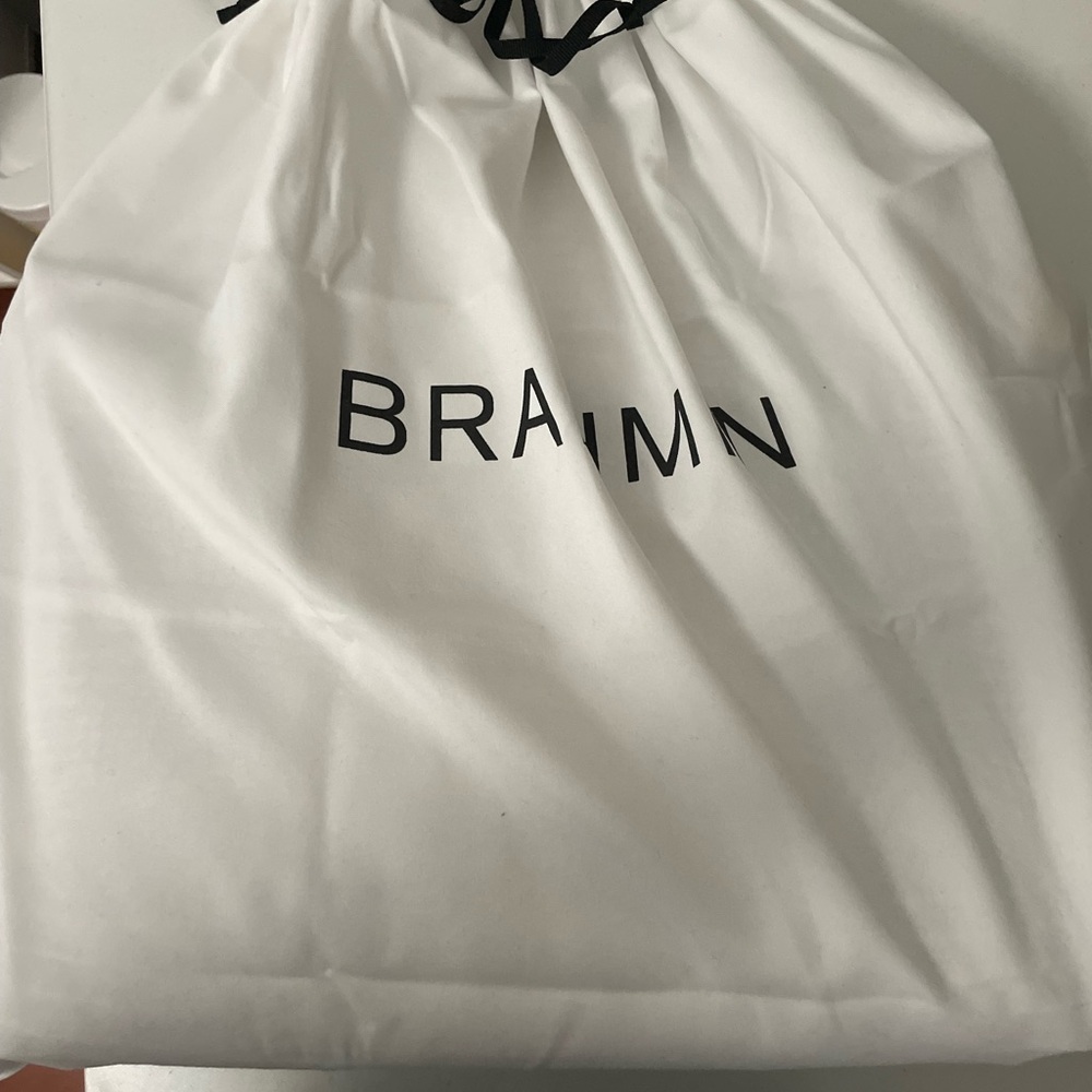 Brahmin Brown Textured Tote Bag with Glossy Finish - Picture 2 of 2